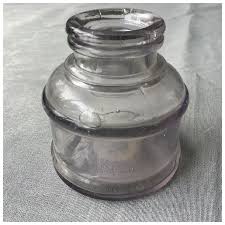Old Antique Inkwell Bottle with Manganese Glass Purple Tint. For Sale at Ruby Lane