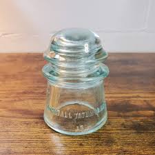 Rare Vintage Whitall Tatum Co. No.2 Glass Insulator Clear Blue Glass Home Decor | eBay