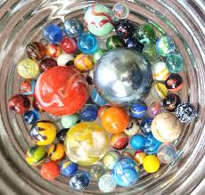MARBLES - Glass- Good Variety MIXED - 8 sizes RANDOM Stunning set of 70+ | eBay