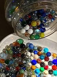 Jar FULL of Assorted Vintage Small Marbles | EstateSales.org