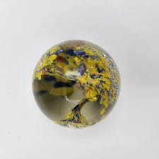 Vintage Hand Blown Paperweight Bright Fireworks Glass 2" | eBay