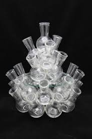 Vntg 25-pc Glass Frog Vase Mini Flasks 2-Tier Floral ...