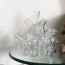 Vintage Stacking Clear Glass Jar / Bud Vase / Propagation ...