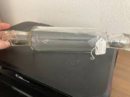 Vintage Clear Glass Rolling Pin "No Cork Stopper" 14'' Baking & Cooking | eBay