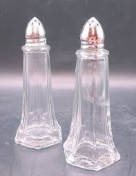 Set of 2) 1 oz. Tower Salt and Pepper Shakers, Tall Glass ...