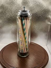 Plastic Straw Dispenser & Drinking Straw Organizer Container . 3 X 3, 9.5 " | eBay