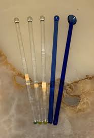 Glass Swizzle Sticks Cocktail Stirrers Glass Rods Spoon ...