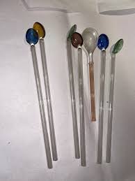 Lot Of Assorted Vintage Glass Cocktail Stirrer Swizzle ...