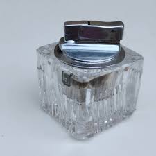 Buy Crystal Table Lighter With Geometric Engraving Online in India - Etsy