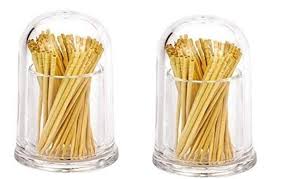 2 ACRYLIC PLASTIC CLEAR COCKTAIL STICK TOOTHPICK HOLDER ...