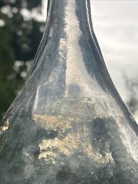 Antique Flask Bottle Nursing Glass 19th Century Pale Aqua ...