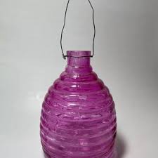 Vintage Pink Glass Wasp Catcher Insect Trap Hanging Beehive Shape 8” - Etsy
