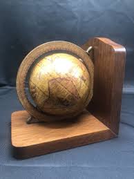 MCM Book End Globe Wooden Made In Italy Ole World Bookshelf ...