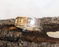 Spinner Wedding Ring, Silver Wedding Band, Shiny Silver Band ...