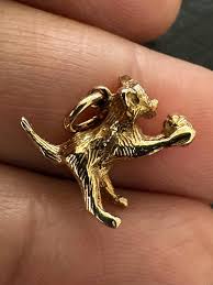 CAT Lovers! Vintage 9K Solid Yellow Gold Kitten & Yarn/ Ball ...