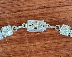 1950s Rhinestone Choker Necklace Sterling - Etsy