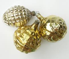 3 Antique Vintage Ukrainian Glass USSR Christmas Tree ...