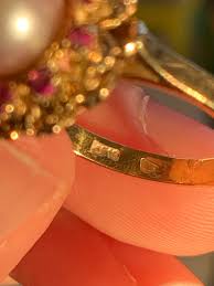 18k gold Natural Ruby/Akoya Pearl Ring-heavy!