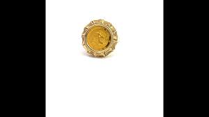 1988 Panda Coin Ring in 14k Yellow Gold at 1stDibs | 1851 liberty coin ring, 14k gold panda coin ring, panda bear ring