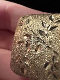 Italy, Yellow Gold Plated 925 Sterling Silver Size 6 Floral Square Ring | eBay