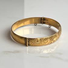 Vintage 9 Carat Yellow Rolled Gold Bangle Bracelet - Etsy Israel