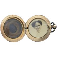 Victorian 1870s Pocket Watch Case Memorial Locket Photo ...
