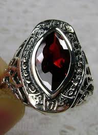 Buy Garnet CZ Ring/ Sterling Silver/ 2.5ct Garnet Cubic ...