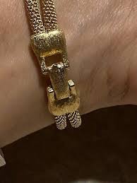 Vintage Retro Gold Tone Mesh Chain Modernist Bracelet AMERIQUE 6 1/2” | eBay