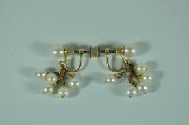 6 Fine Pair 7mm Pearl 12K Gold Earrings | eBay