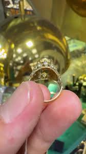 Vintage Circa 1970s 14k Gold Natural Diamond Decorated ...