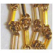 Vintage Couture GIVENCHY Logo Gold Tone Knot Necklace ...