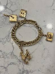 JB 1/20 12ktgf Gold Filled Vintage Bracelet with 4 Charms, Poodle, Camera… 7inch | eBay