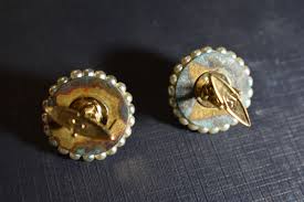 VINTAGE* Swank Multicolor DIamond Cufflink Set & Lapel Pin *West Germany* | eBay Australia