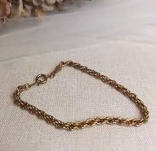 Vintage Bracelet Simple Gold Tone Metal Chain Pre Owned ...
