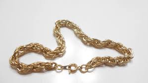 Vintage Gold Tone Swirly Links Charm Bracelet (634) - Etsy