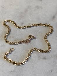 8"....14kt Yellow Gold Lady's 2mm Solid Rope Bracelet 8" in ...