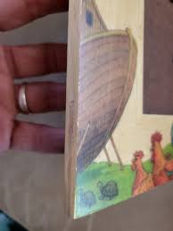 FETCO 1995 Vtg Wooden Painted Noah's Ark Picture Photo Frame ...