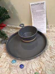 Rachel Ray Soup And Sandwich (Sammie) Stoneware Plate Set/Gray/Matching/Hanging | eBay