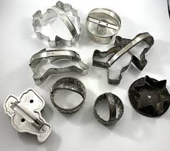 8 Vintage Aluminum & Tin Cookie Cutters W Handles Turkey ...