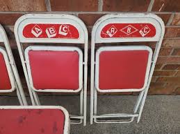 50's ABC Children Red Metal Folding Table & 4 Chairs F.C. Castelli Co. Complete | eBay