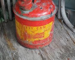 Vintage Eagle Safety Gas Can: 1950s Red Garage Decor - Etsy