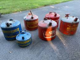 Vintage metal Gas cans - antiques - by owner - collectibles ...