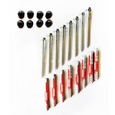 BenchK Expansion Plug Screw Set for Wall Mounting, 8-pcs. - Fitshop