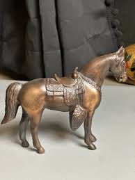Vintage Bronze Standing Horse Statue Figure Figurine ...