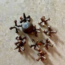 Vintage Set of Jacks With Ball - Jacks Game - Metal Jacks - Vintage Toys - Family Game Night - Vintage Games - Etsy Israel