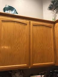 Refinishing honey oak cabinets to French grey oak
