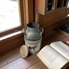 3 Assorted Vintage Style Milk Cans - Farm Animal Bucket Set - Farmhouse Kitchen | Country Charm Decor