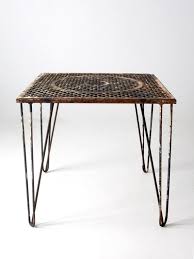 Mid-century Hairpin Leg Iron Table - Etsy