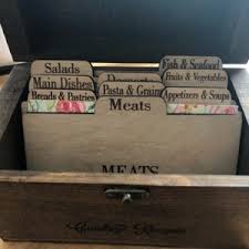 9 Recipe Cards 4X6- Wooden Recipe Cards - Recipe Card Dividers - Wood Recipe Cards - Recipe Box Dividers - Recipe Dividers - Rustic Kitchen - Etsy