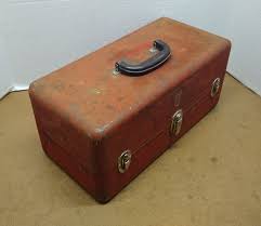 Vintage Falls City My Buddy 3 Tray 17" Red Metal Tackle Box ...